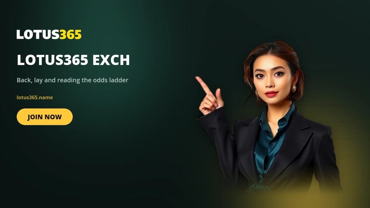 Lotus365 exch odds ladder showing back and lay columns with available amounts