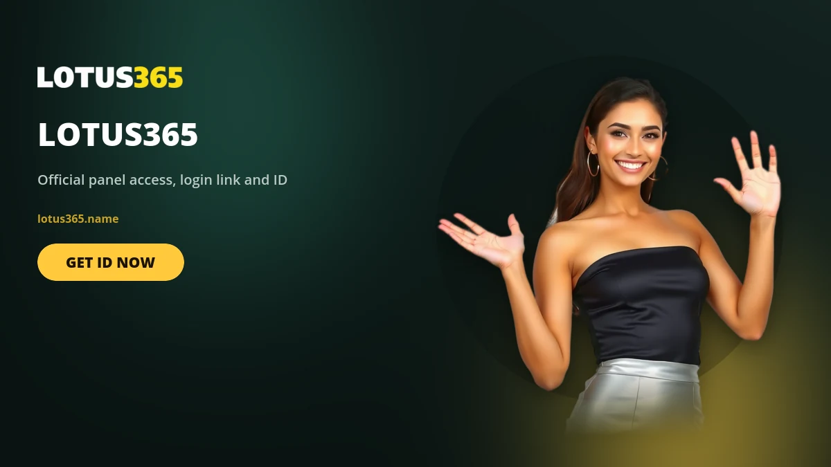 Lotus365 official panel access guide showing the login bar and Get ID button